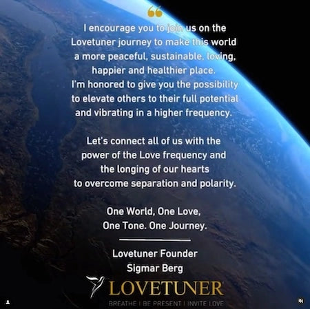 Lovetuner Founder's Massage encourging us to join lovetuner journey