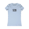 Cargar la imagen en la vista de la galería, Light blue t-shirt with black text '528' on a white background