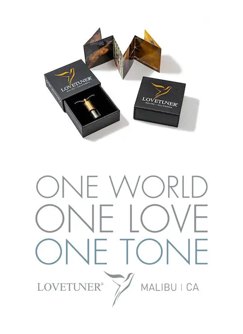 Showcasing Lovetuner in a Box stating One World, One Love, One Tone