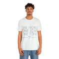 Cargar la imagen en la vista de la galería, Lovetuner Unisex T-Shirt in White | One Love One World One Tone Design | 528 Hz Miracle Tones | Comfortable and Stylish
