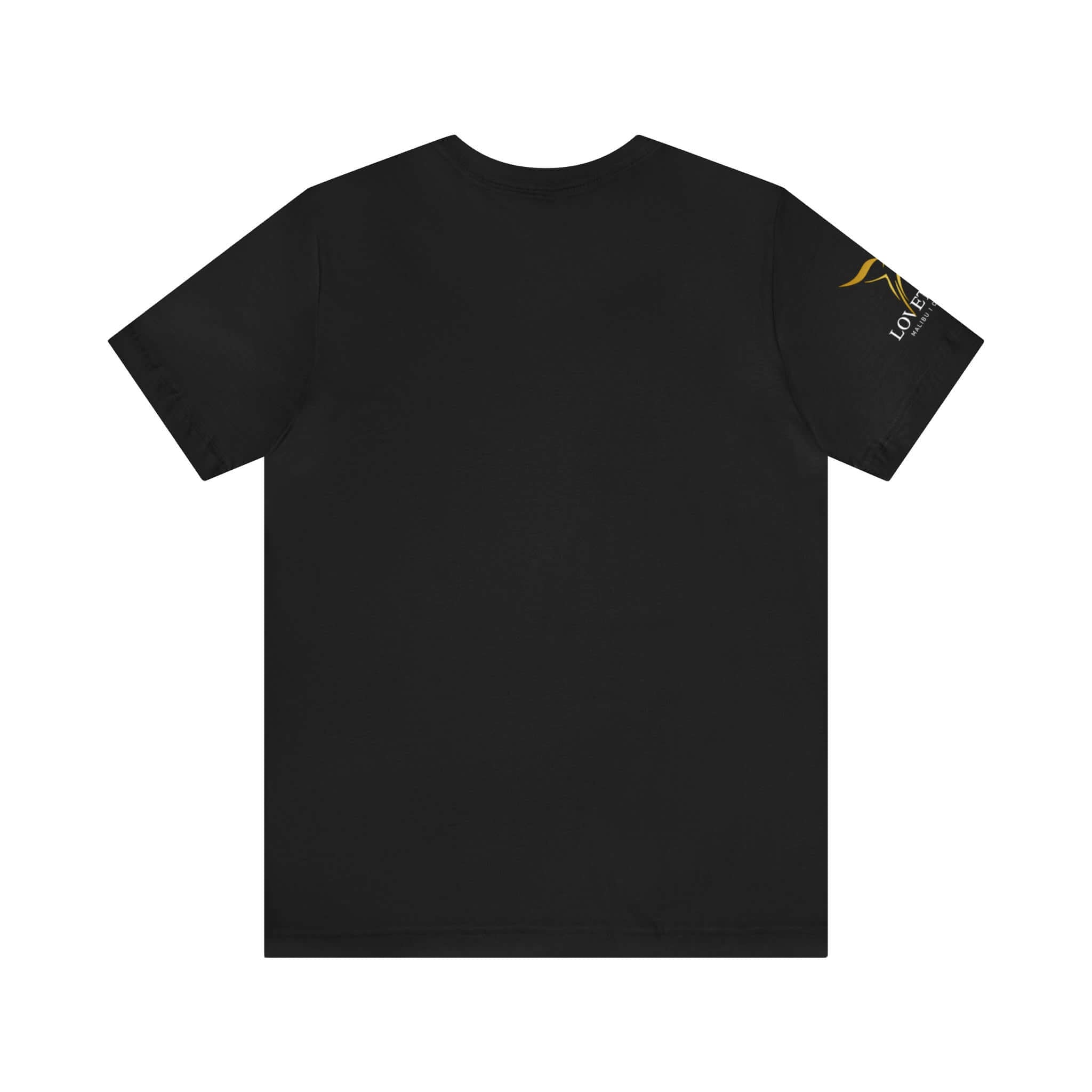 Lovetuner Uni-Sex T-Shirt in black featuring 528Hz music design, perfect for lovers of sound healing and stylish, comfortable clothing.