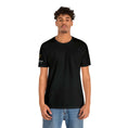 Cargar la imagen en la vista de la galería, Lovetuner Uni-Sex T-Shirt in black featuring love hertz frequency design, perfect for promoting mindfulness and self-love. Comfortable, stylish wear.
