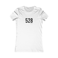 Cargar la imagen en la vista de la galería, White t-shirt with black text '528' on a white background
