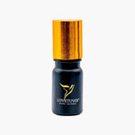 Lovetuner Egyptian Pharaoh Oil 528 Hz essence in a black bottle with gold cap and gold Lovetuner logo