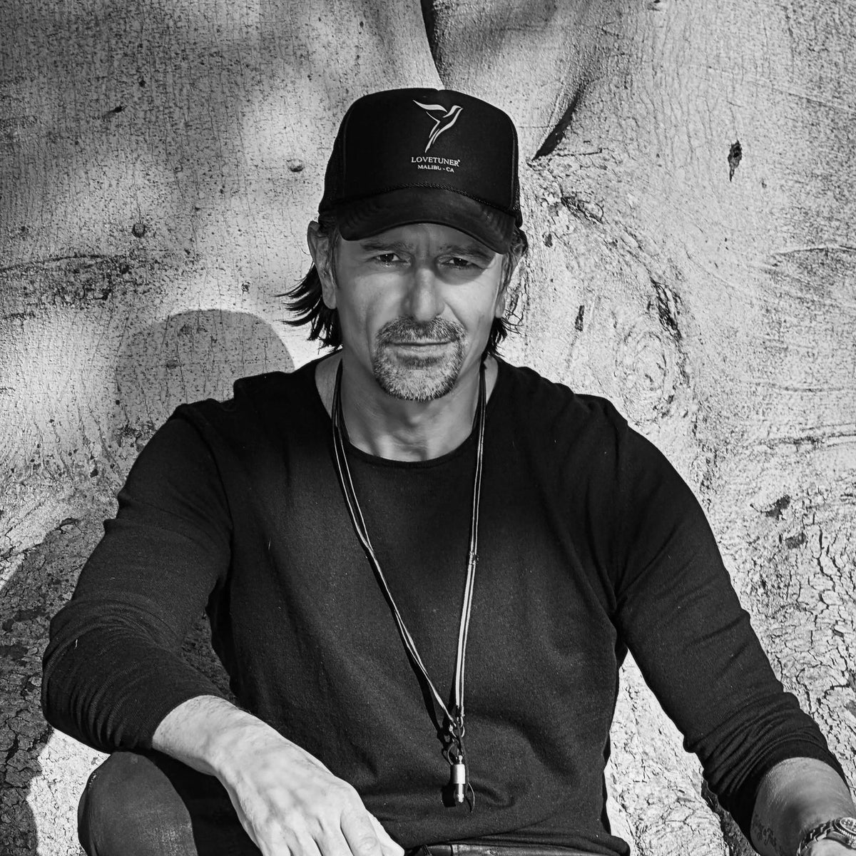 Lovetuner founder Sigmar Berg wearing the original 528 Hz Lovetuner
