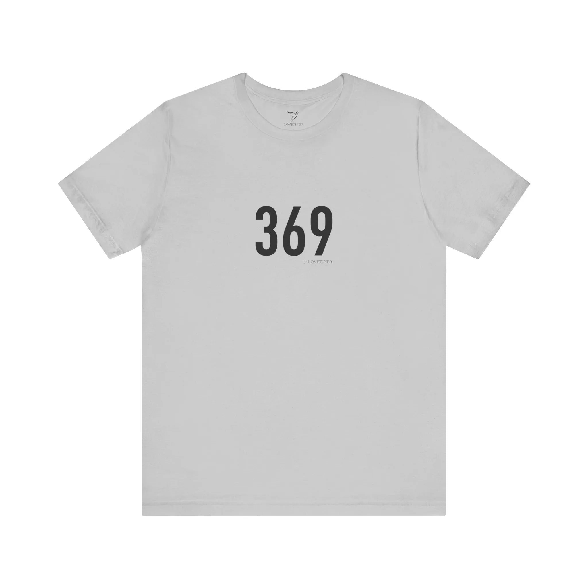 Gray t-shirt with '369' printed on a white background