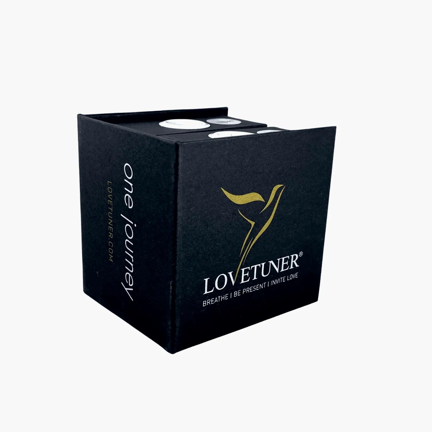 Black packaging box with 'Lovetuner' branding on a white background on top