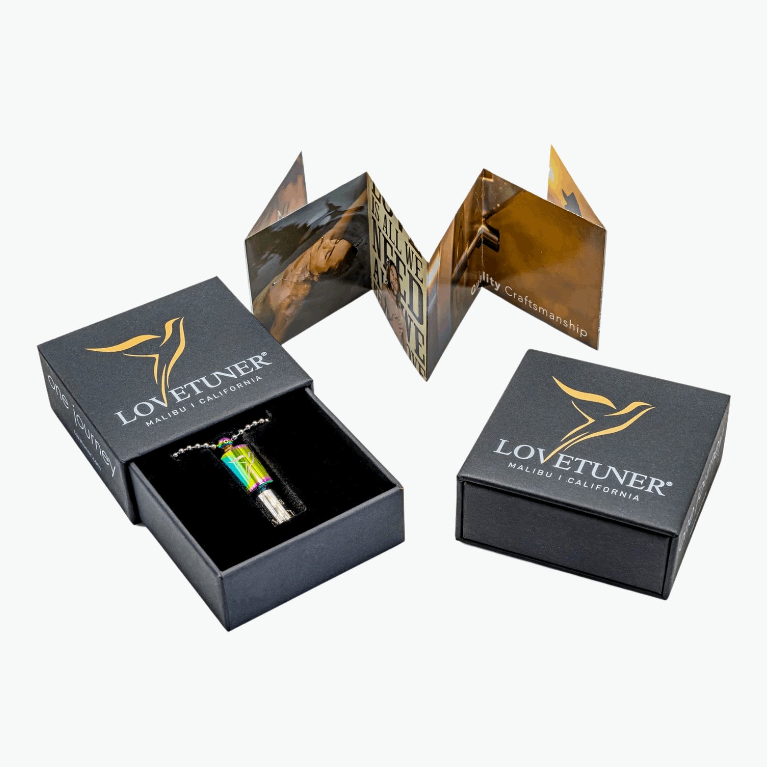 Lovetuner product in open packaging on a white background